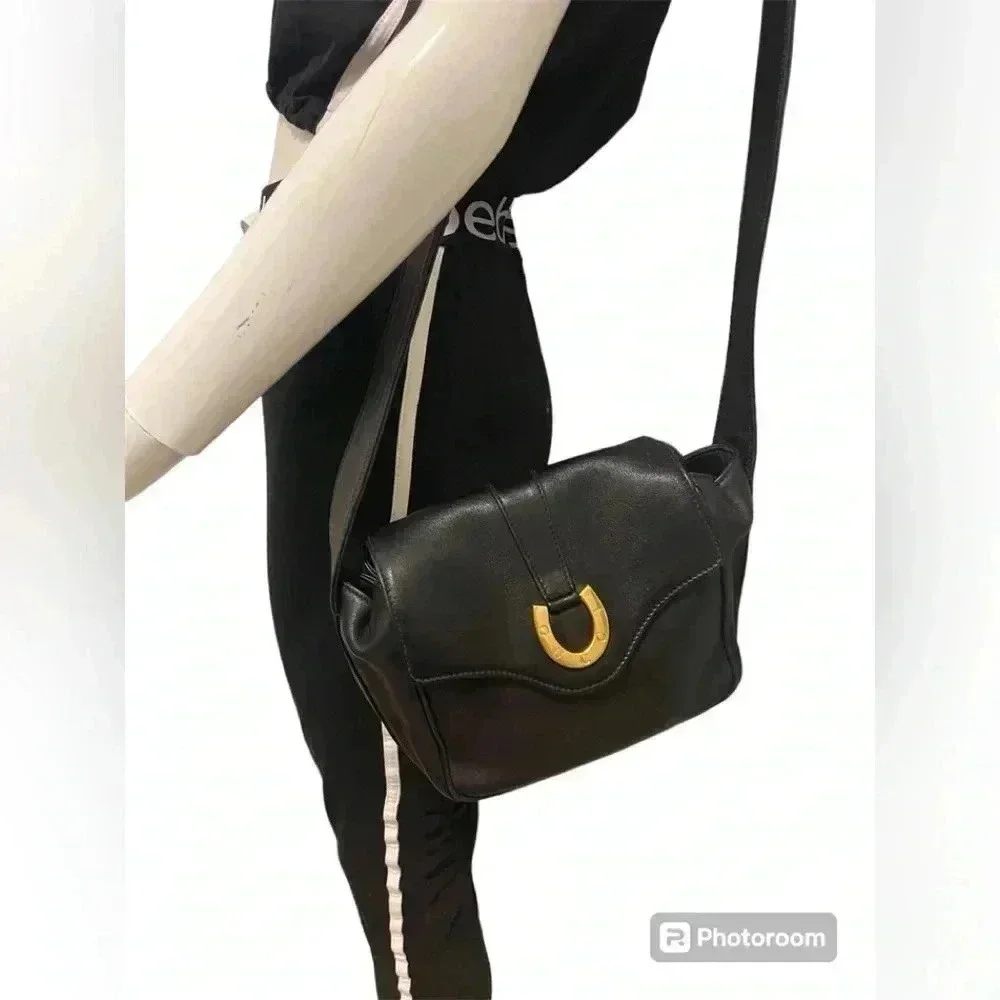 Gucci Horsebit Leather Black Crossbody Mini Bag Used But In Good Condition